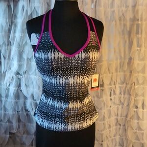 ZeroXposur Black and Pink Logo Design Tank